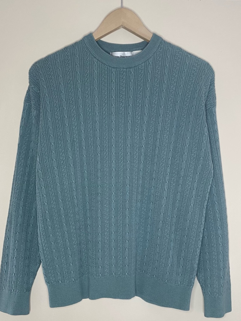 Vintage Barry Bricken Silk Cable Knit Sweater, Washed Green, Luxe, Coastal